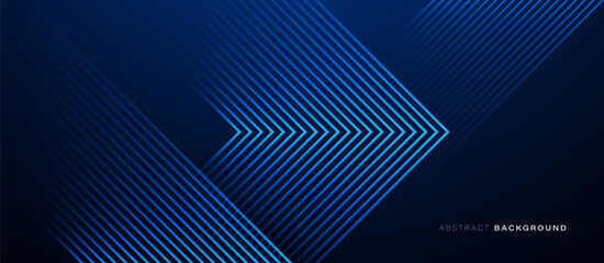 Abstract background with glowing triangle geometric lines. Modern shiny blue lines pattern. Futuristic technology concept. Vector illustration