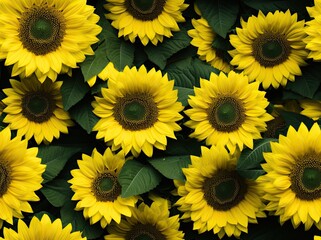 Fototapeta premium Seamless flowered pattern wallpaper background flowers