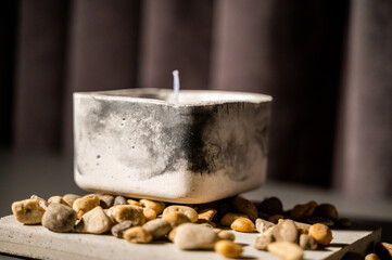Women love romance and soulful nights…
A candle for romantic nights, by using handicraft,...