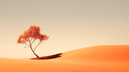 A lone tree in desert