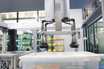 Close-up automation  machine  CNC laboratory testing of the part of a product