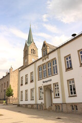 Amtsgericht und Kirche in Medebach.