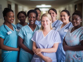 Medical staff in an hospital wearing blouses