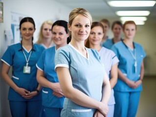 Medical staff in an hospital wearing blouses