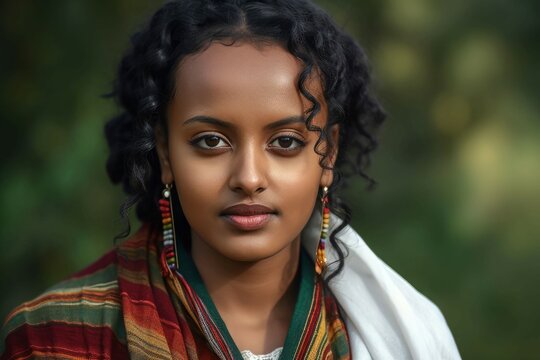 Cute ethiopian woman. Generate Ai