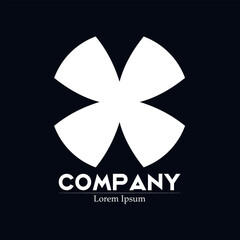 Vector company logo, branding and design. Beautiful logo in the shape of a cross.