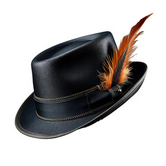 Roaring twenties hat. isolated object, transparent background