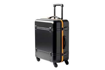 Rolling suitcase. isolated object, transparent background
