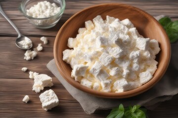 cottage cheese in a bowl