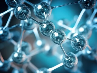Macro photography of a molecule in microscope clear background