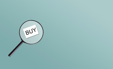 Home loan concept. Property investment and house mortgage financial. House made of paper and a magnifying glass with a percent symbol are on blue background. Space for text