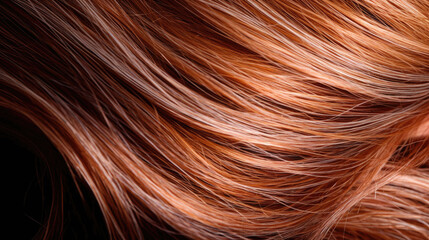 Beautiful healthy shiny hair texture with highlighted streaks.  Generative Ai