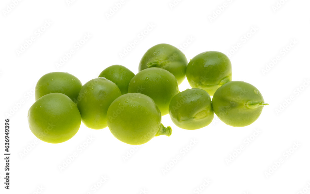 Poster green peas isolated