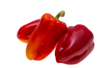 red sweet peppers isolated