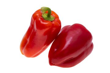 red sweet peppers isolated