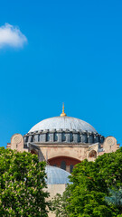 Fototapeta na wymiar Hagia Sophia. Hagia Sophia in Istanbul Turkey. Islamic background.
