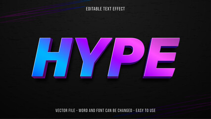 Editable text effect trendy hype mock up