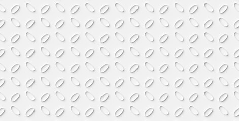 Zig-zag array of white ellipses geometry objects background wallpaper banner pattern