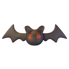 Bat Halloween icon set 3d render