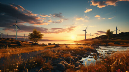 sunset over the sea