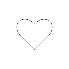 Heart vector icon in linear style for user interface. Symbol of love for valentine's day.