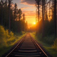 Fototapeta premium train in the morning