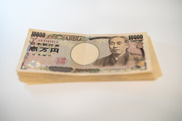 日本の1万円札束