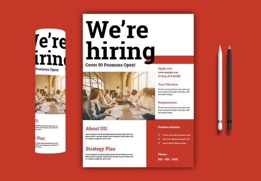 We Are Hiring Flyer Template