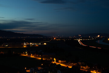 Rheintal bei Nacht