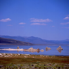 mono lake landscape and clouds