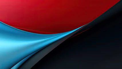 Afwasbaar fotobehang  Abstract line background in blue and red and black colors © flix