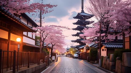 street of Japan traditional Japan - obrazy, fototapety, plakaty