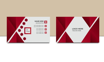 modern professional double sided business card design template. Vector illustration design. 