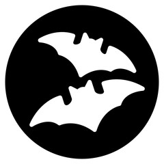 bat glyph icon