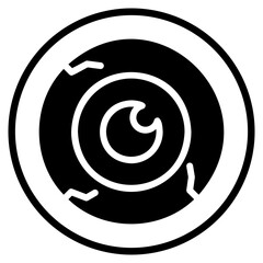 eye ball glyph icon