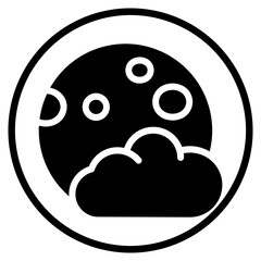 full moon glyph icon