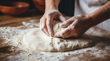 Dough and Hand Close Up Generated Ai