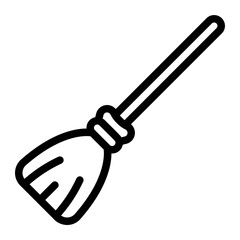 broom line icon