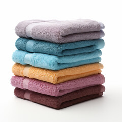 Obraz na płótnie Canvas stack of colorful towels
