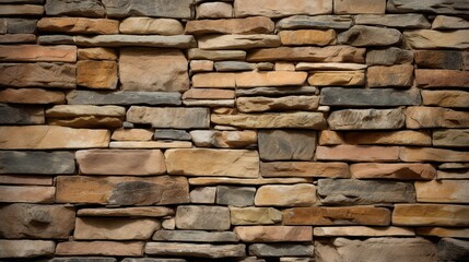 Fototapeta premium Uneven Textured Rough-Hewn Stone Wall, Natural Beauty in Stone Craftsmanship