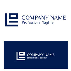 Vector unique logo with box, line. Perfect for your company or your business. Elegance, modern, and simple design.