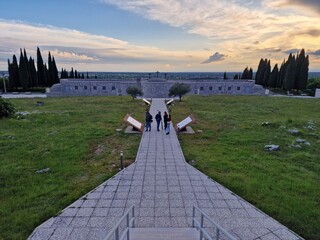 Redipuglia, Italy - May 12, 2023: In the photo the Shrine of Redipuglia. The largest Italian shrine...