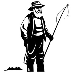 Man with fishing rod