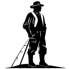 Man with fishing rod