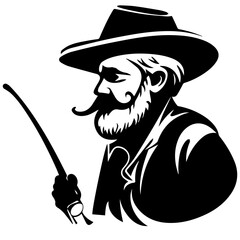 Man with fishing rod