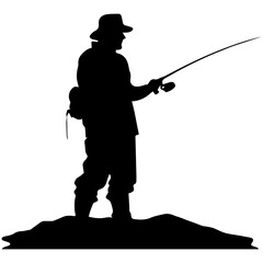 Man with fishing rod