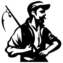 Man with fishing rod