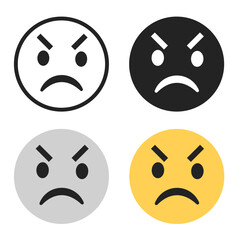 Abstract Angry Face Silhouette Illustration