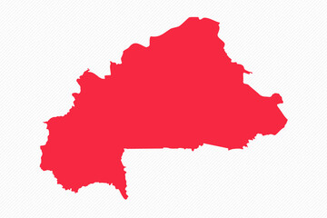 Abstract Burkina Faso Simple Map Background