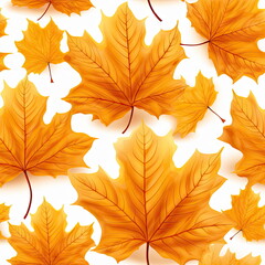 Naklejka na ściany i meble Seamless Pattern of Maple Leaf